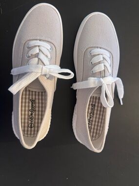 Casual Canvas Sneakers in Light Beige - Women's